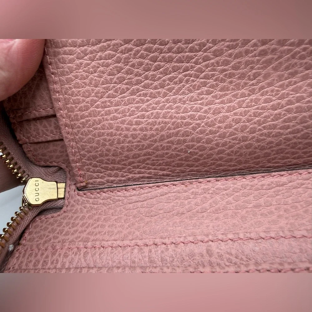 Gucci Interlocking G zip-around wallet - light pink leather + FREE COA! - Picture 9 of 9